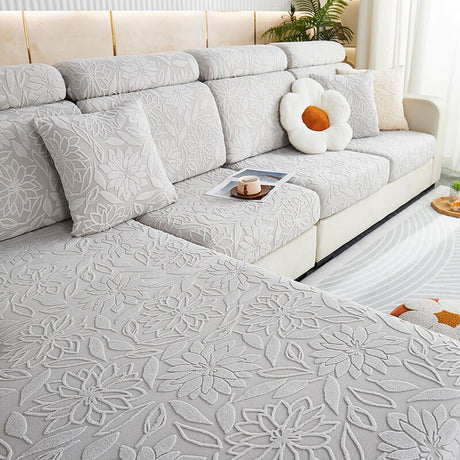 Blommig Sammet Stretch Hela Wrap Soffskydd Sofföverdrag Carvallo