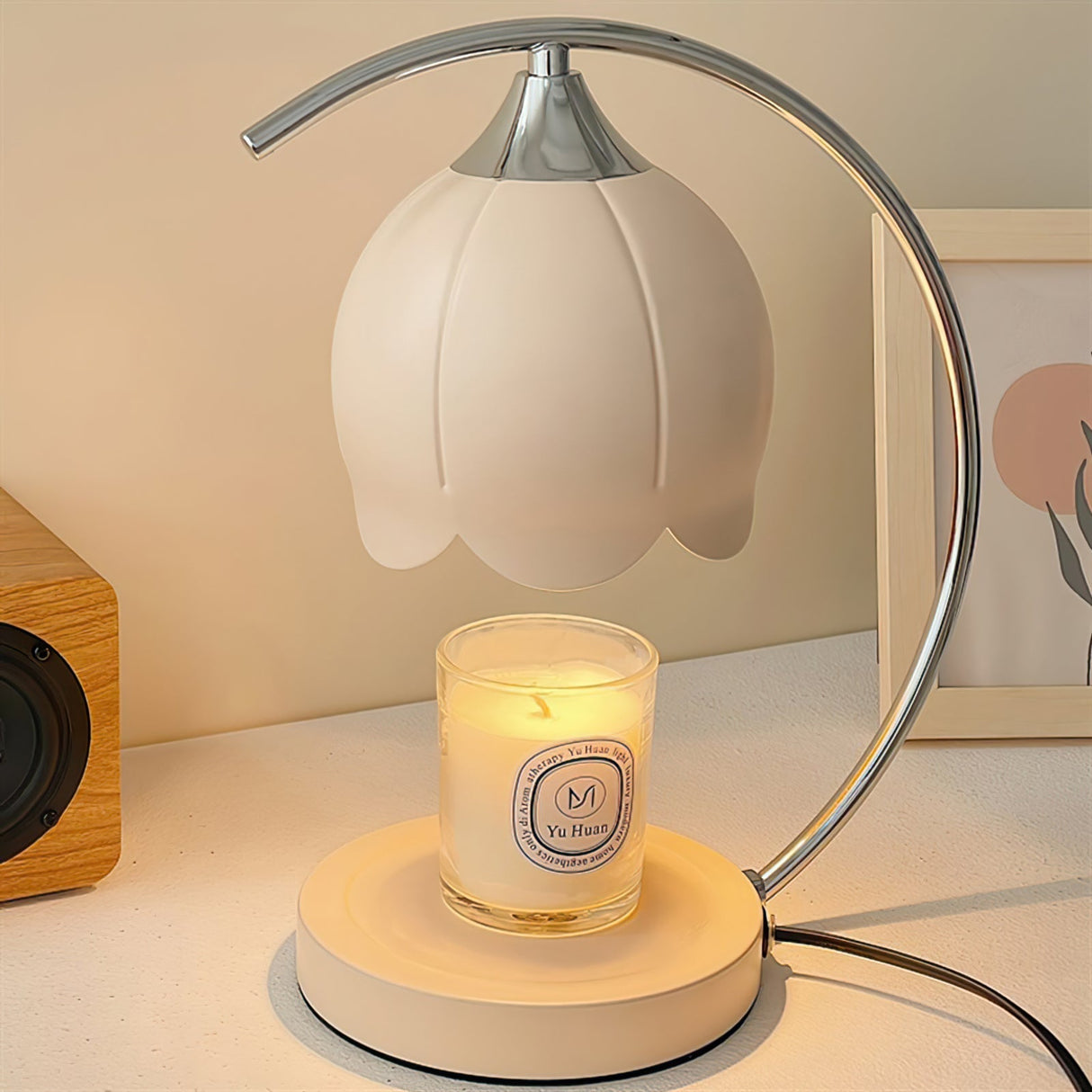 Bordslampa med ljusvaxsmältare Carvallo