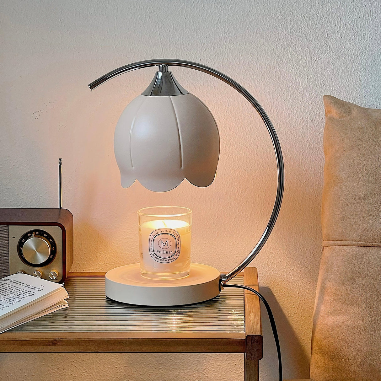 Bordslampa med ljusvaxsmältare Carvallo