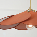 Vintage taklampa med blomdesign i tyg – hänglampa Hemnix