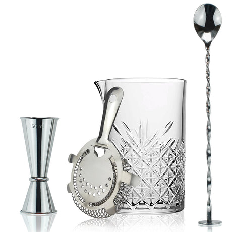 Cocktailset med Blandningsglas – 4-delars Mixologiset för Drinkar & Hemmabar Hemnix