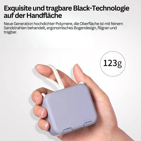 Fällbar Powerbank – Bärbar nödladdare för unterwegs Carvallo