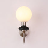 Fransk Retro Glas 1-Ljus Vägglampa Carvallo