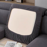 Helt Omsluten Fiskbenssoffa Täckning i Hållbar Chenille Carvallo