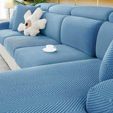 Helt Omsluten Fiskbenssoffa Täckning i Hållbar Chenille Carvallo