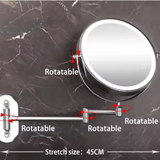 RoyaleGlow Ljusupplyst Sminkspegel - Touch Control med Dubbla Förstoringar Carvallo