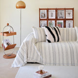 Årsbädd Striped Tassels Chenille Hållbar Sofföverdrag Carvallo