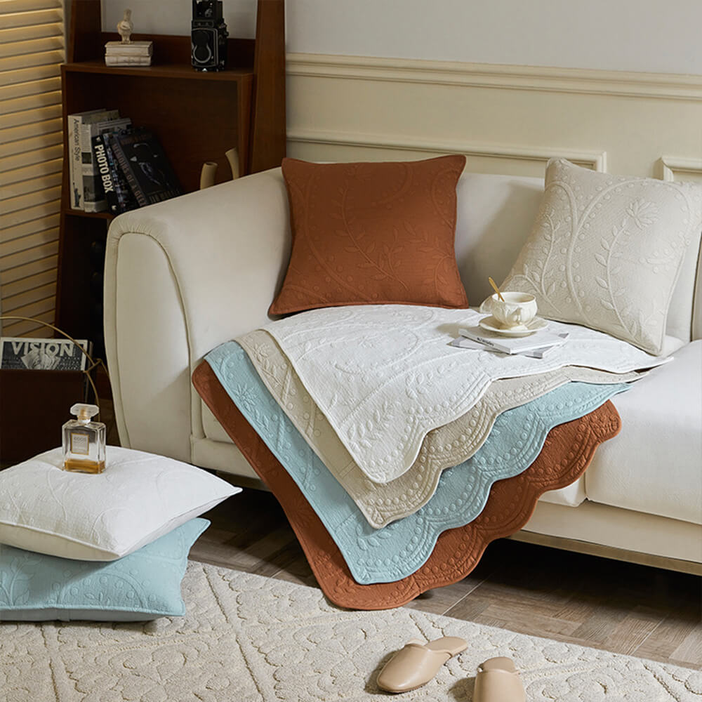 Boho Vävd Texturerad Bomull Andningsbar Sofföverdrag 70x70cm Carvallo