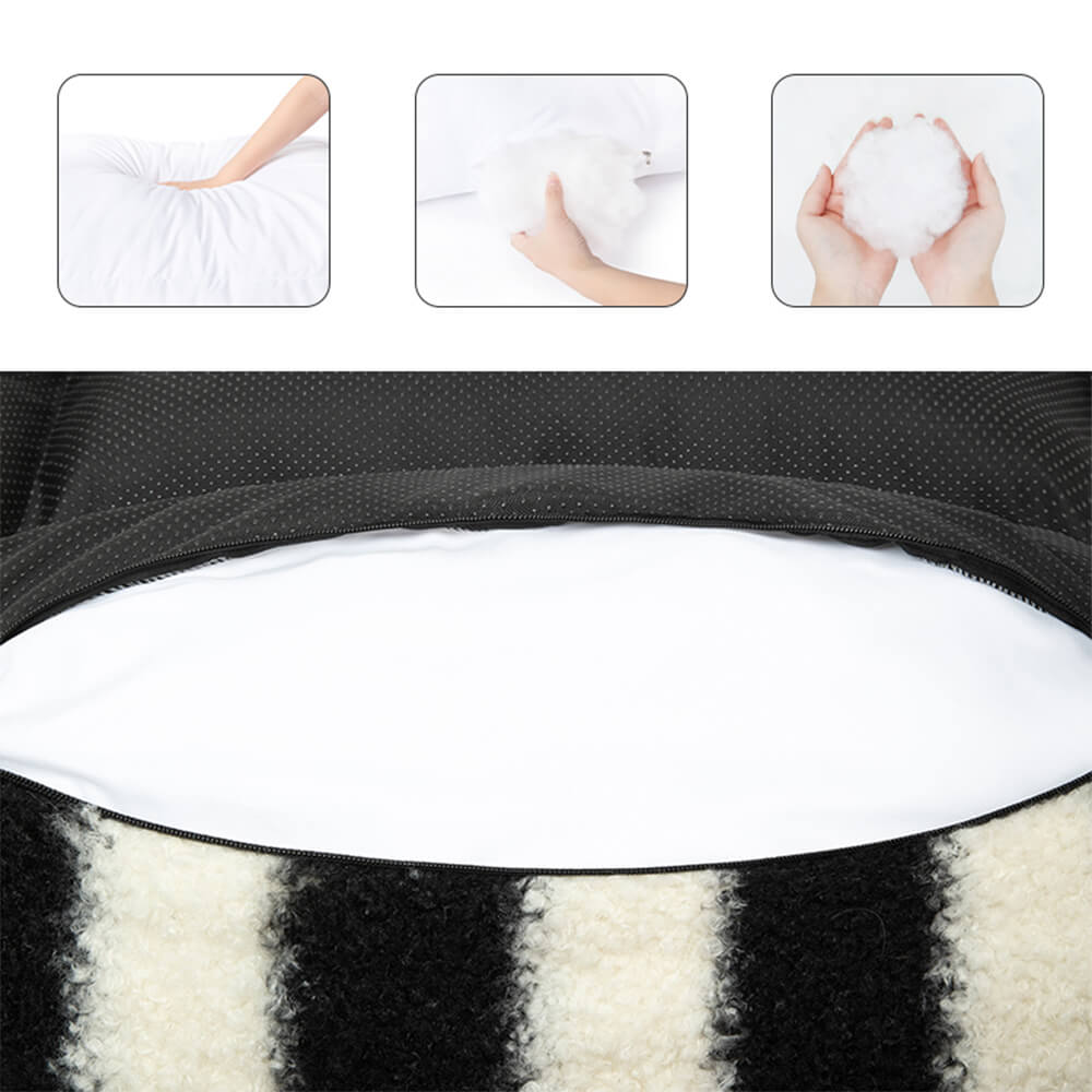 Modern konstfårskinn Pet-soffa med breda armstöd och avtagbart kuddöverdrag Carvallo