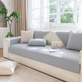 Houndstooth-mönster Elegant Fringed Mjuk Bomulls-linne Sofföverdrag Carvallo