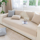 Houndstooth-mönster Elegant Fringed Mjuk Bomulls-linne Sofföverdrag Carvallo