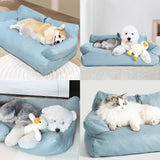 Faux läder anti-rep cozy hundsoffa säng med komfort Carvallo