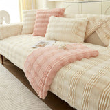 Modern Bekväm Falsk Kaninpäls Anti-Slip Soffa Täcke Carvallo