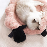 Fårformad Plush Pet Bed Mysig Lekfull Ultra-Mjuk Bomull Sammet Carvallo