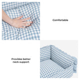 Mjukt Bomull Rutig Husdjurssäng Mysig Andas Lätt att Rengöra Carvallo