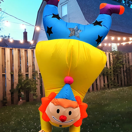 Uppblåsbar clownkostym för vuxna - Rolig Halloween- och festoutfit MILA Sverige