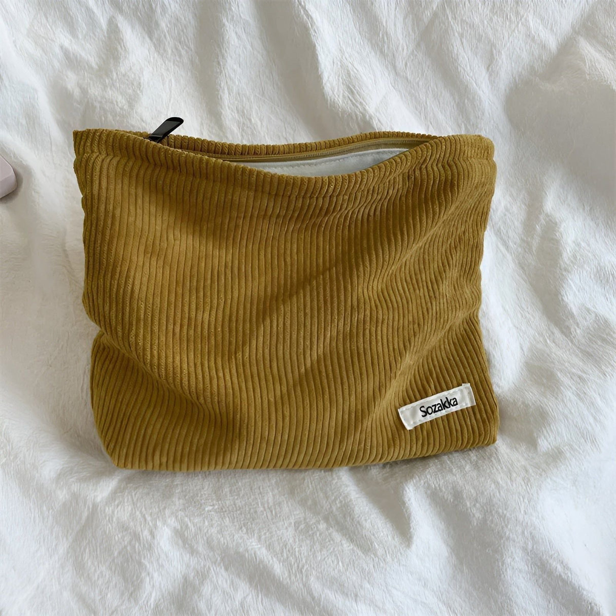 CorduroyGlam Bag - Kord Rymlig organiseringsväska för kosmetika Carvallo