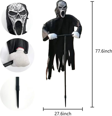 Ghostface Skörde Skare Halloween Trädgårdsdekoration Carvallo