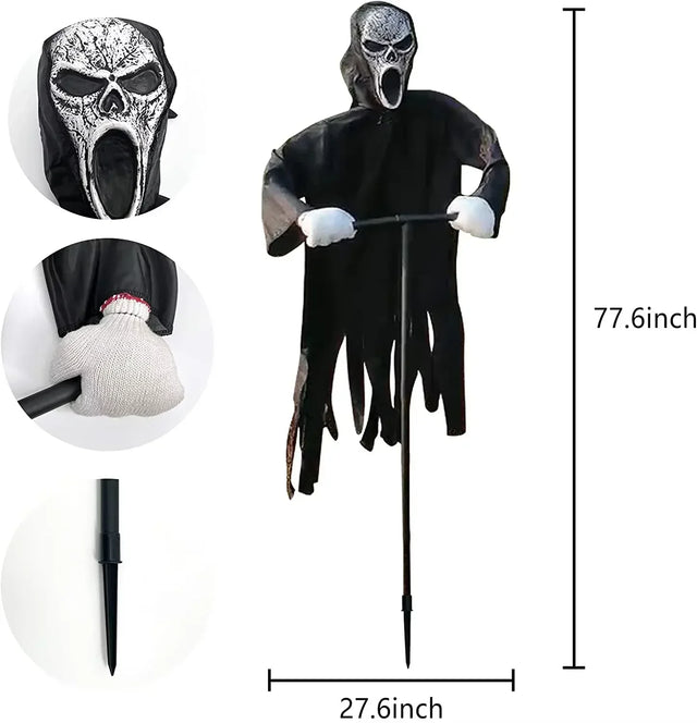 Ghostface Skörde Skare Halloween Trädgårdsdekoration Carvallo