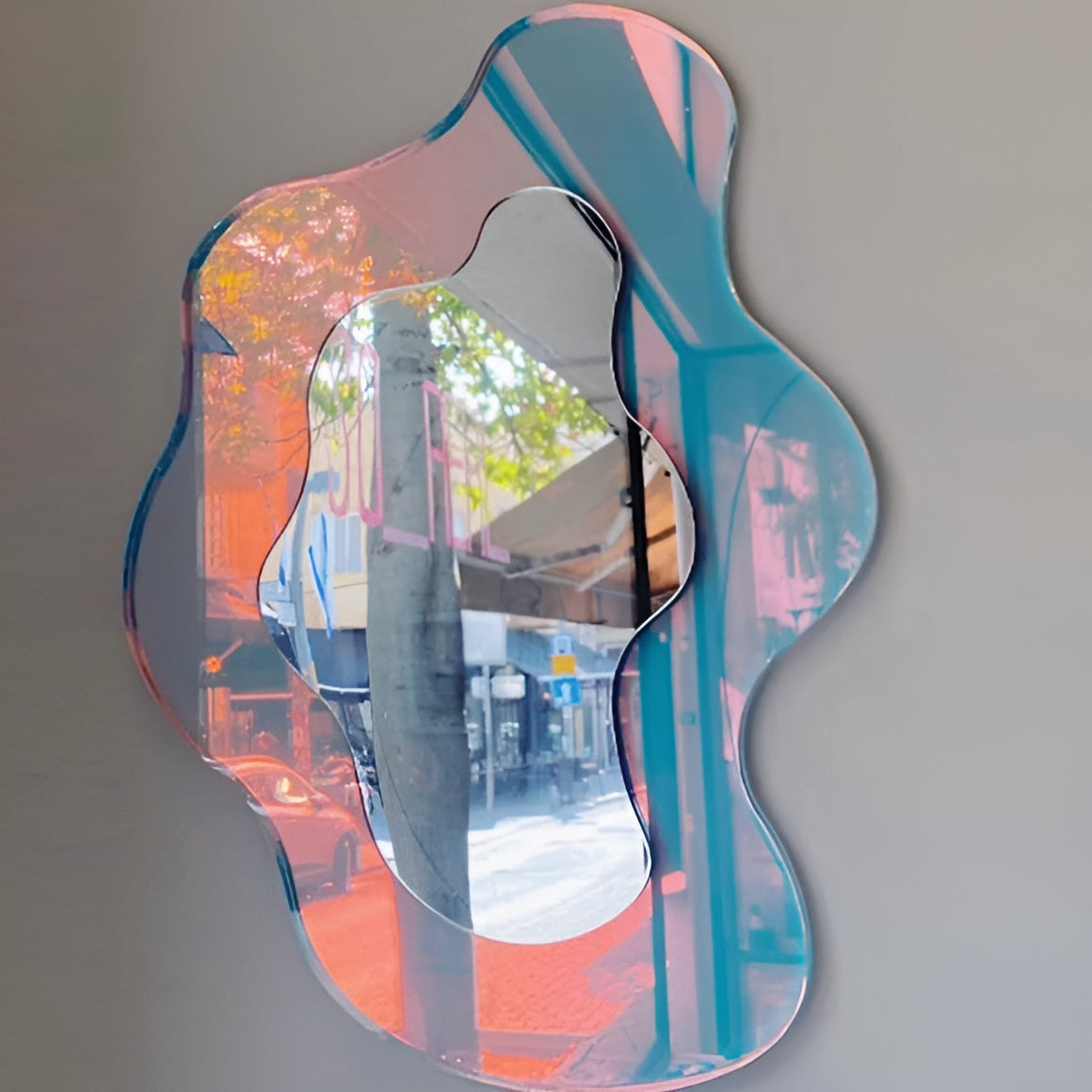 Geometrisk akryl spegel – Stilren, ramfri väggspegel med självhäftande baksidan Carvallo