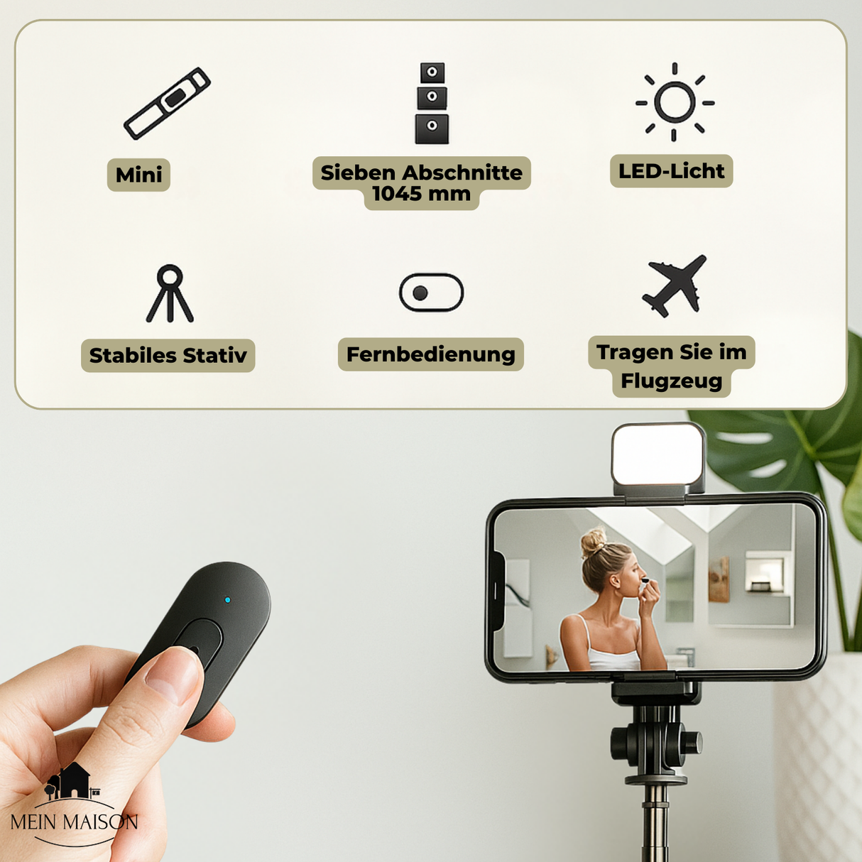 Carvallo – Din 6-i-1 Bluetooth-selfiestick för perfekta bilder Carvallo