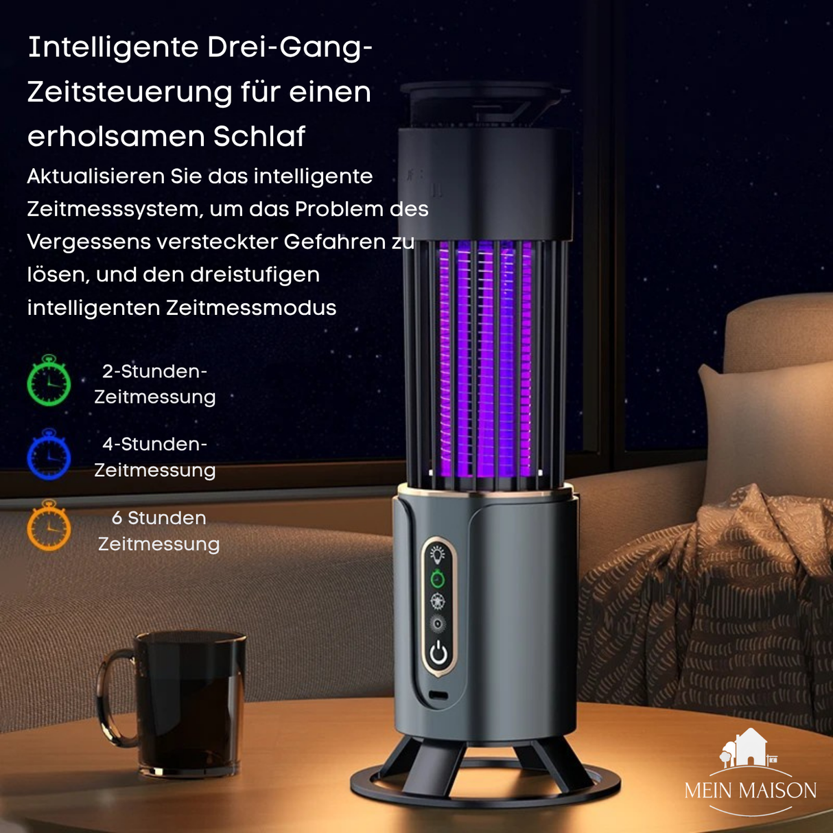 Carvallo Elektrisk mygglampa | USB uppladdningsbar | Tyst & kemikaliefri | Insektsdödare för inomhus & utomhus Carvallo