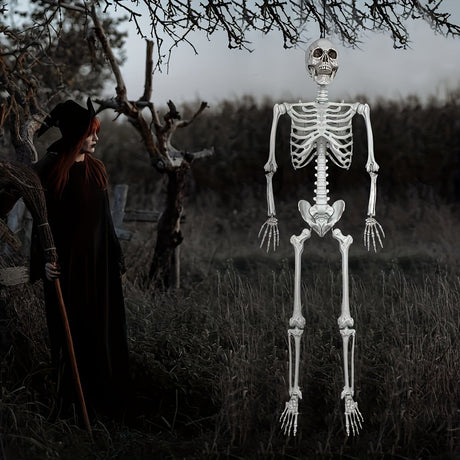 3,6 meter stort jätteskelett för Halloween - Positionerbar trädgårdsdekoration för läskigt skoj MILA Sverige