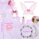 Förtrollad älvkostym för flickor - komplett klädset med vingar, trollstav och magiska tillbehör MILA Sverige