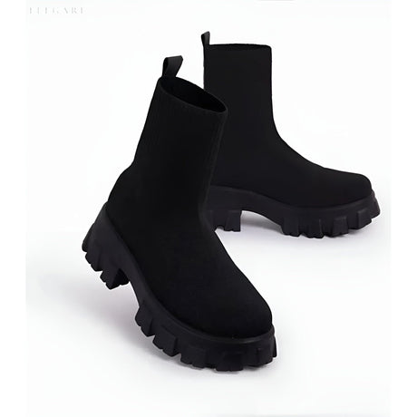 GlamFit Boots - Moderiktiga stövletter med stretchigt tyg Carvallo