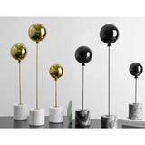 GlamOrb Ornament - Marmor-Bas Metall Heminredning Ornament Carvallo