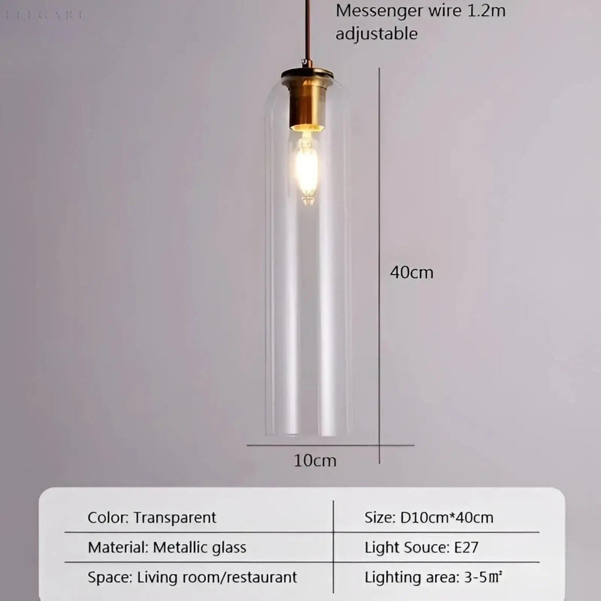 GlassBliss Lampa - Nordic Iron Glass LED Vägglampa Carvallo