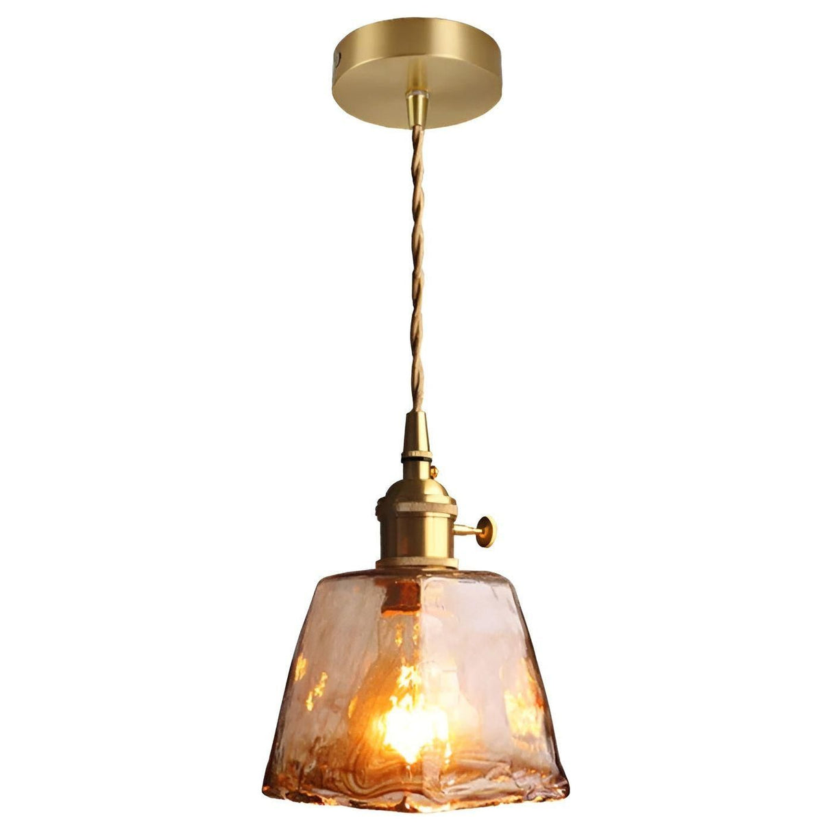 GlassElegance Light - Vintage Crystal Prism Glass Pendant Ceiling Light Carvallo