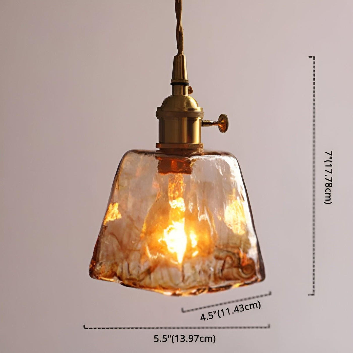 GlassElegance Light - Vintage Crystal Prism Glass Pendant Ceiling Light Carvallo