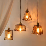 GlassElegance Light - Vintage Crystal Prism Glass Pendant Ceiling Light Carvallo