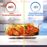 Glas-Freshkeeping-doser Set – Lufttäta förvaringsbehållare med lock för kök & Meal Prep Carvallo