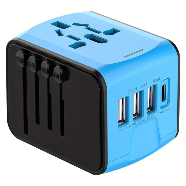 Allt-i-ett-reseadapter - universalladdare med USB- och typ-C-portar MILA Sverige