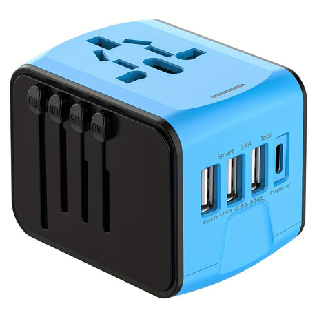 Allt-i-ett-reseadapter - universalladdare med USB- och typ-C-portar MILA Sverige
