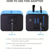 Allt-i-ett-reseadapter - universalladdare med USB- och typ-C-portar MILA Sverige