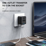 Allt-i-ett-reseadapter - universalladdare med USB- och typ-C-portar MILA Sverige