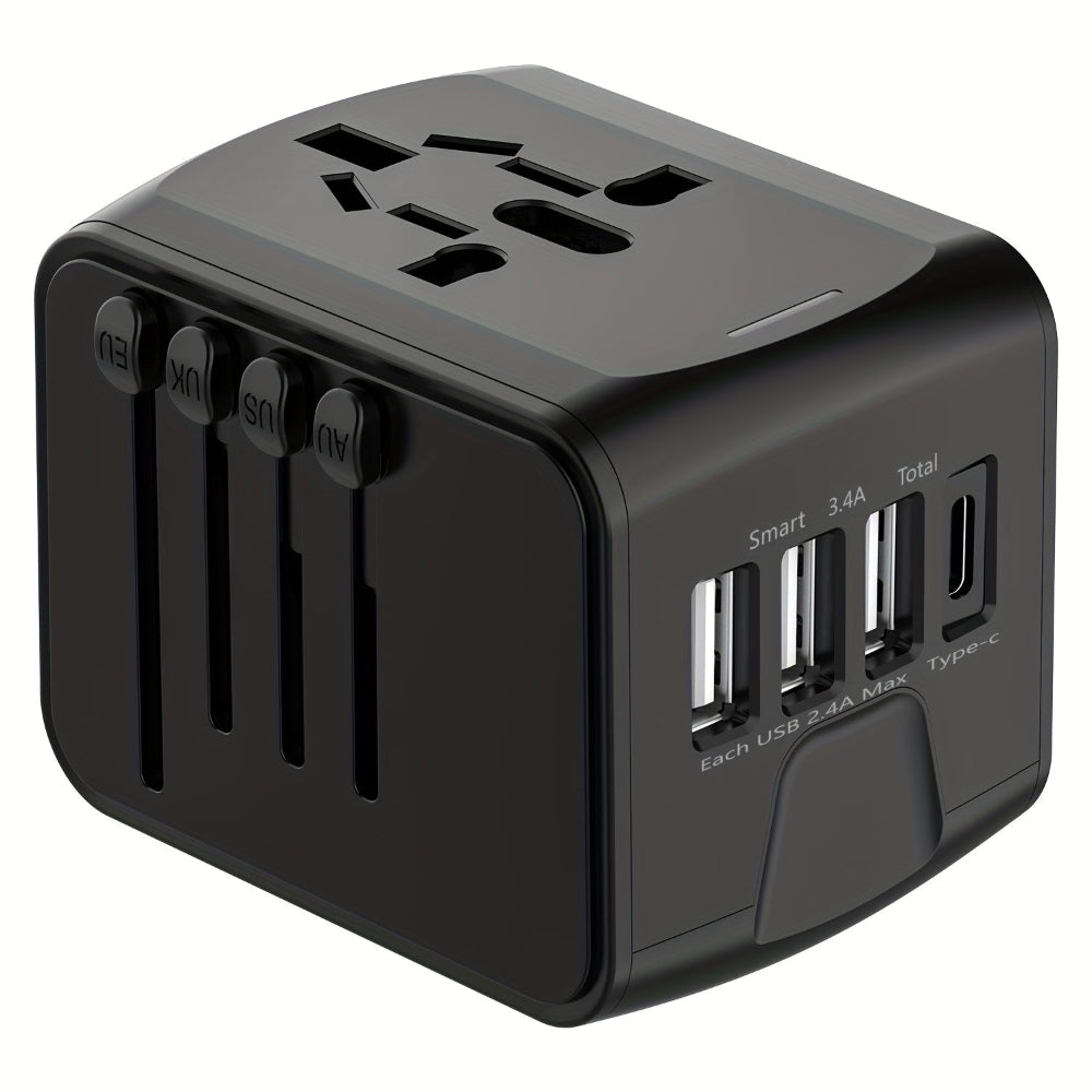 Allt-i-ett-reseadapter - universalladdare med USB- och typ-C-portar MILA Sverige