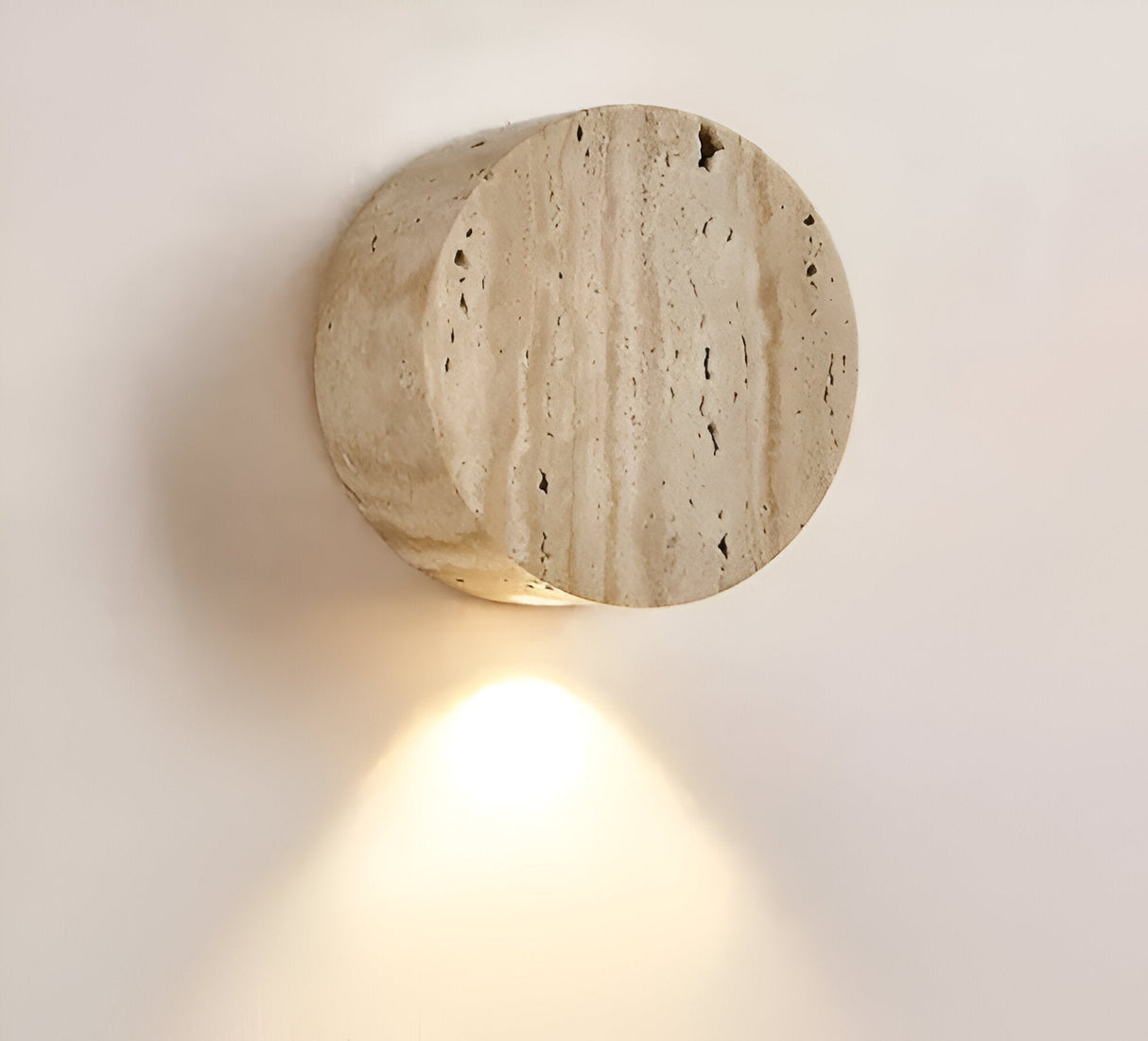 Globos Beige Vägglampa i marmor – LED-vägglampa i Wabi-Sabi-stil Carvallo