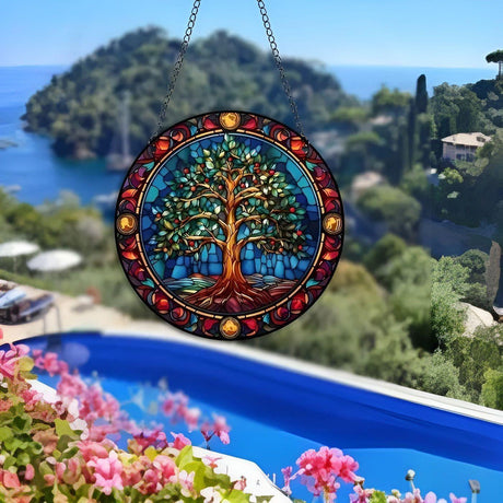 GlowLife Suncatcher - Rundt Malet Akryl Solfångare Carvallo