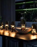 Carvallo – Guld-färgad USB-laddningsbar bordslampa, dimbar och kompakt Carvallo