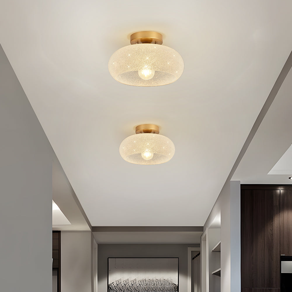 Taklampa Glas Modern Semi Flush Armatur Carvallo