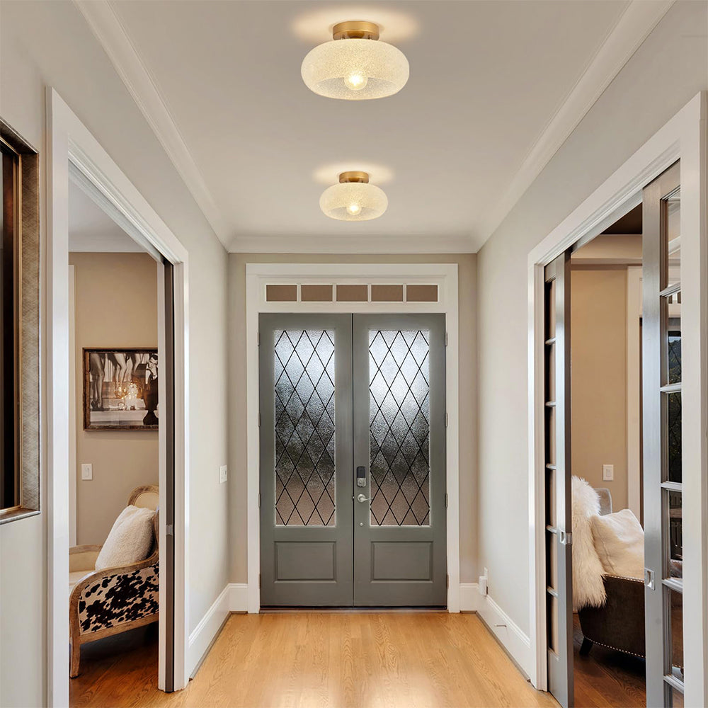 Taklampa Glas Modern Semi Flush Armatur Carvallo