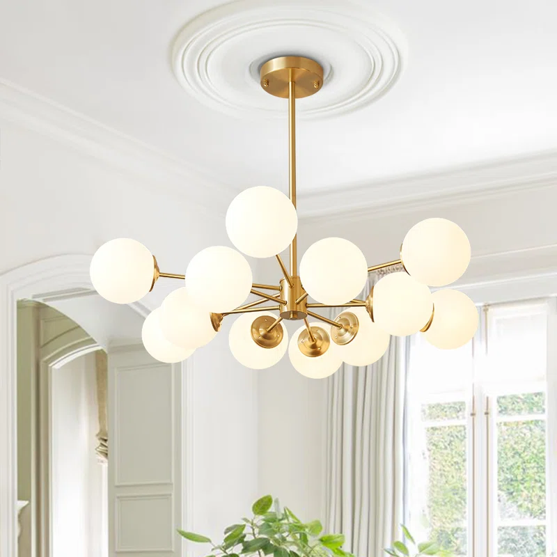 Lyxig Guld Kandelaber | Elegant Messingsbelysning för Sovrum | Intrikat Design | E27 Lampa Bas Carvallo