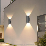 Utomhusvägglampa | LED Aluminium belysning för trädgård Carvallo