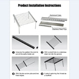 Carvallo Mini-bärbar grill i rostfritt stål | Fällbar & Bärbar | För 3–5 personer Carvallo