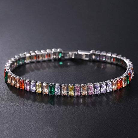Armband med kubiska zirkoner-Jewelry for women-Hemnix-Flerfärgad-19cm-Hemnix