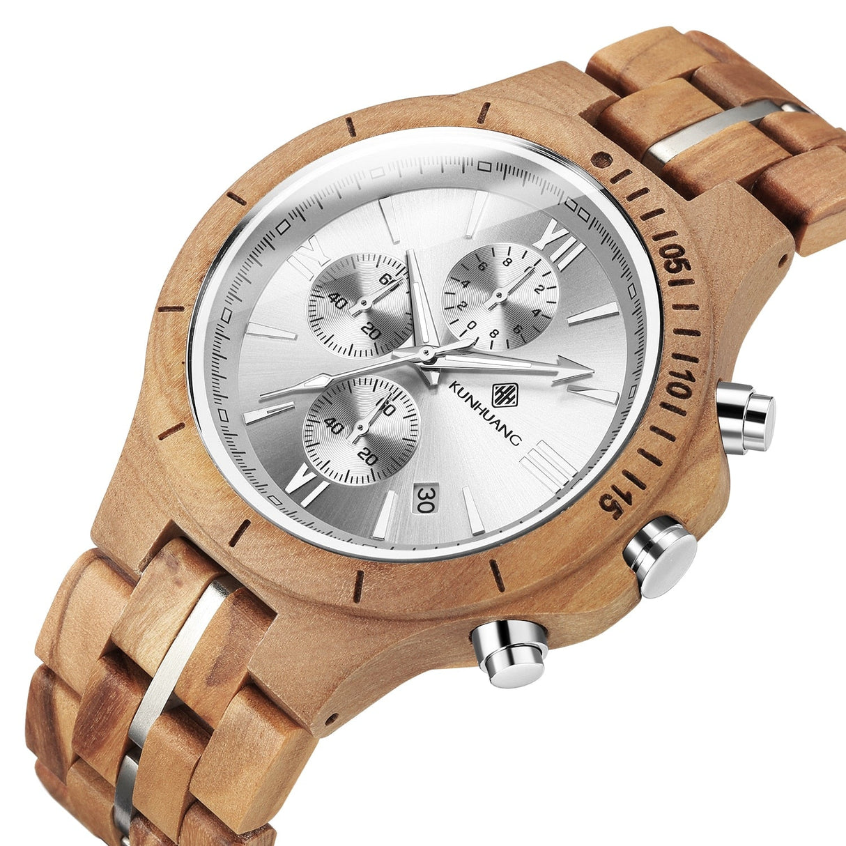 Träklocka för män-Watches for men-Hemnix-Oliv-Hemnix